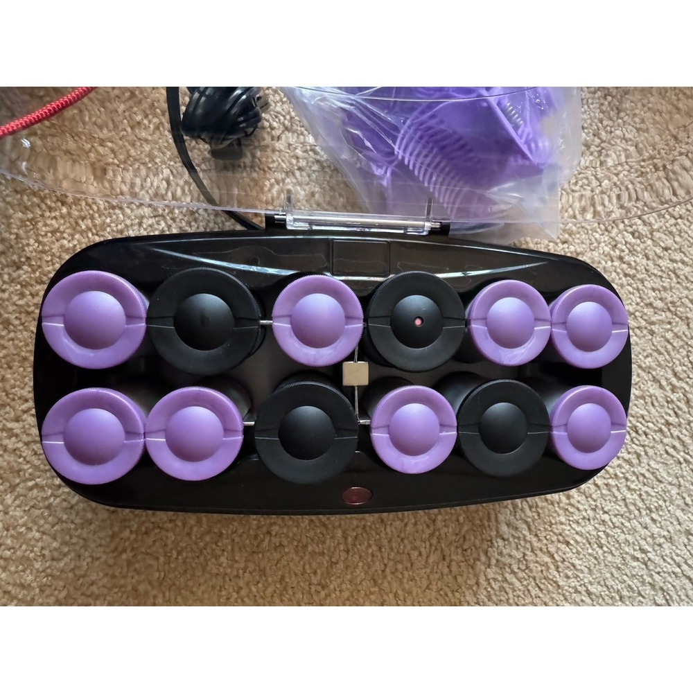 Conair Waves & Volume 12 Ceramic Flocked Hot Rollers Set - Model CHV14JXRSAM - Picture 4 of 8